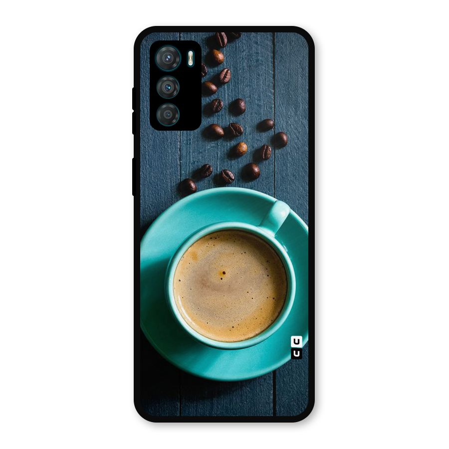 Coffee Beans and Cup Metal Back Case for Moto G42