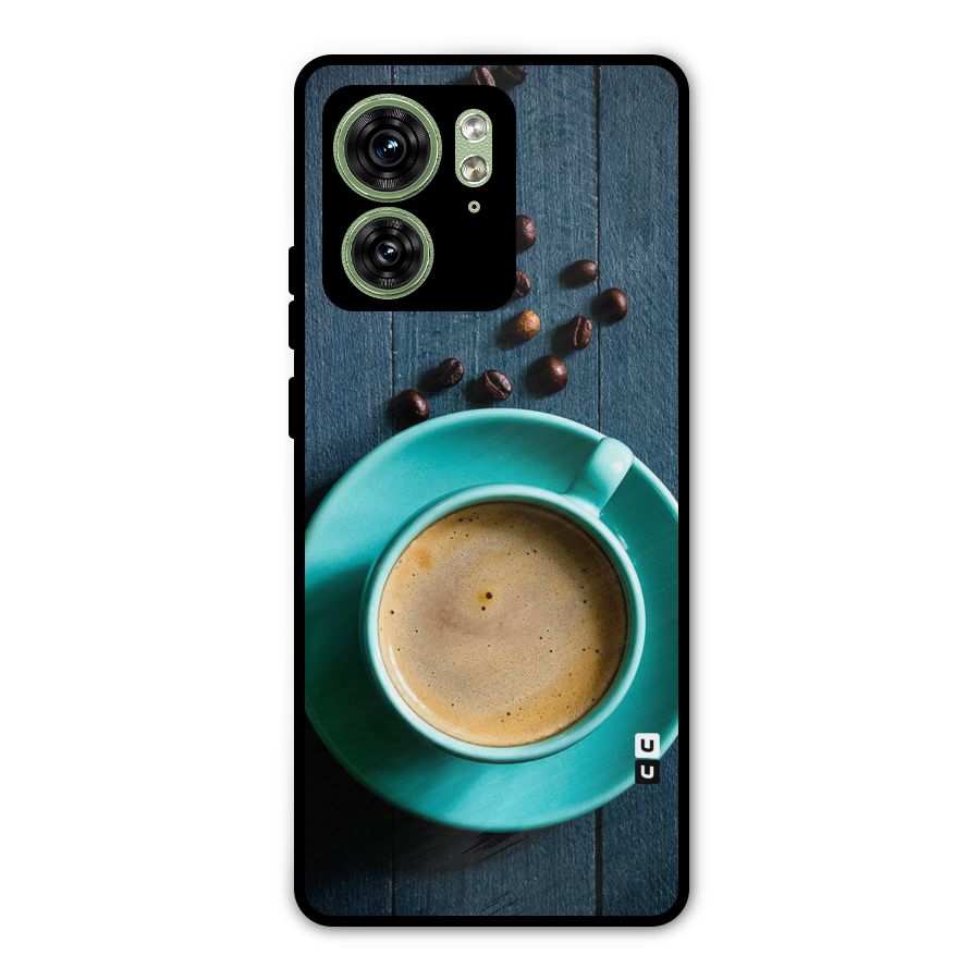 Coffee Beans and Cup Metal Back Case for Motorola Edge 40 5G