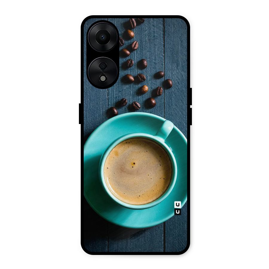 Coffee Beans and Cup Metal Back Case for Oppo A78 5G