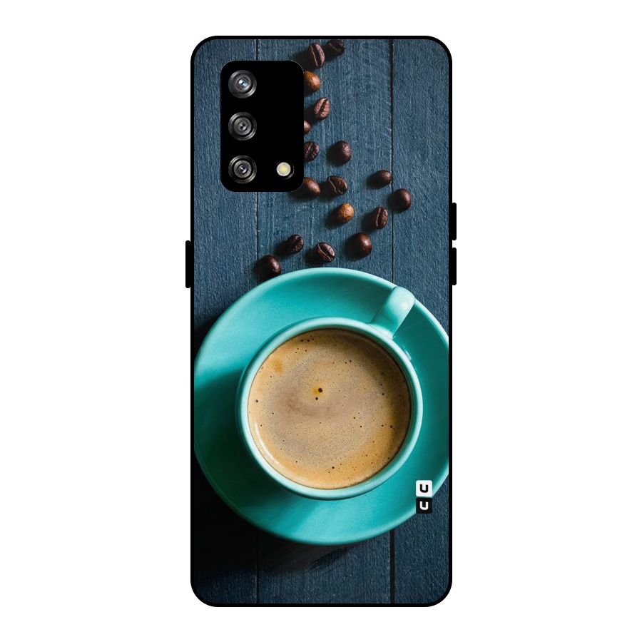 Coffee Beans and Cup Metal Back Case for Oppo F19