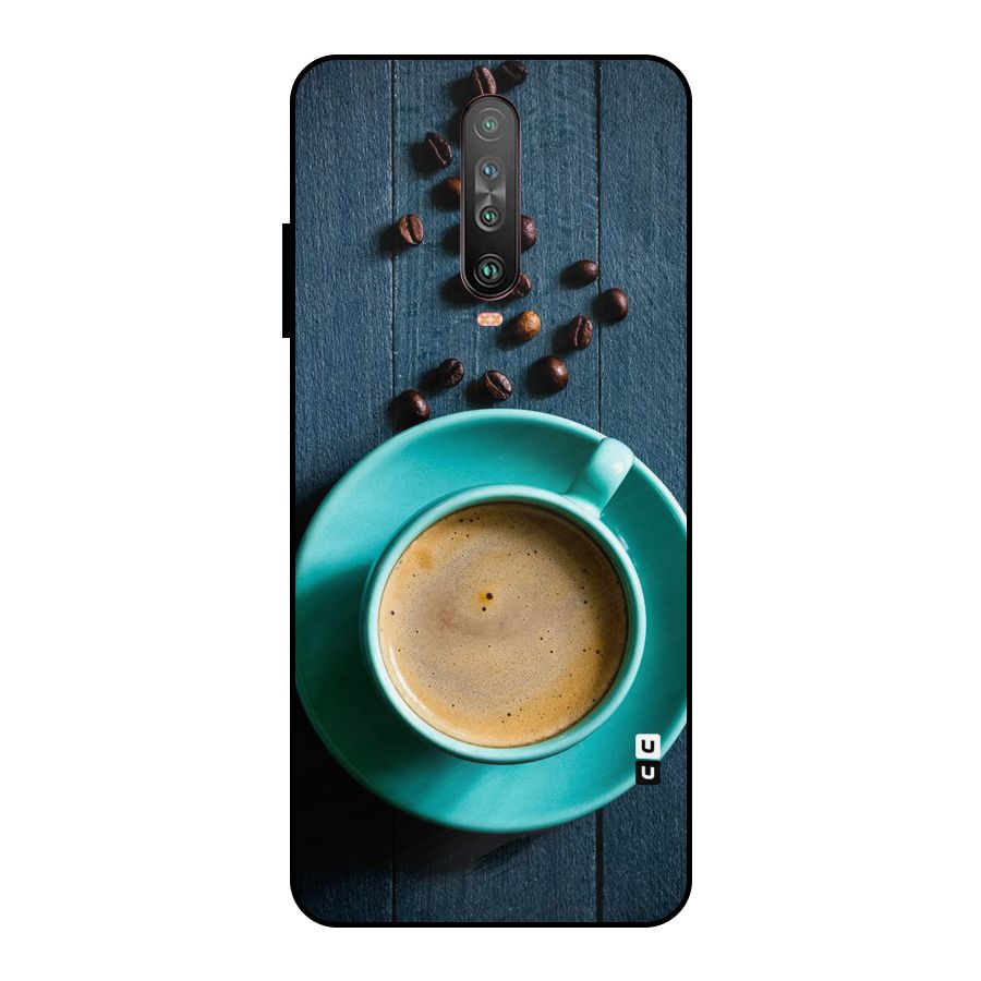 Coffee Beans and Cup Metal Back Case for Poco X2