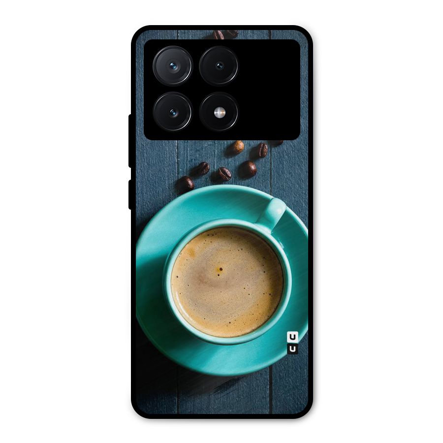 Coffee Beans and Cup Metal Back Case for Poco X6 Pro