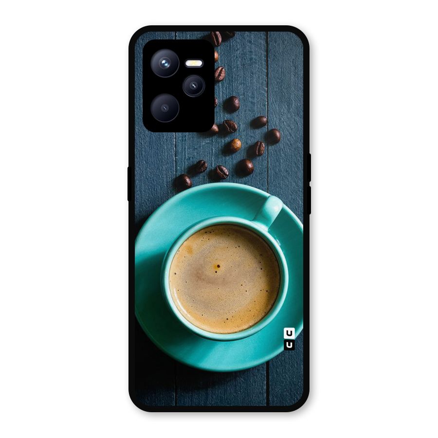 Coffee Beans and Cup Metal Back Case for Realme C35