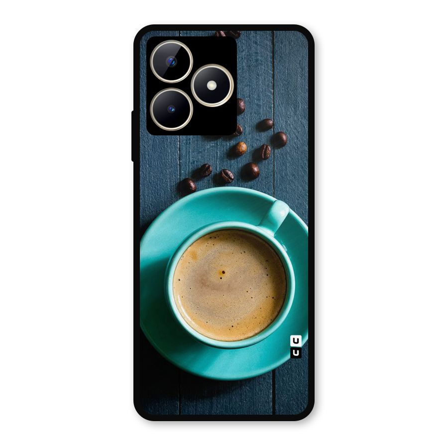 Coffee Beans and Cup Metal Back Case for Realme C53