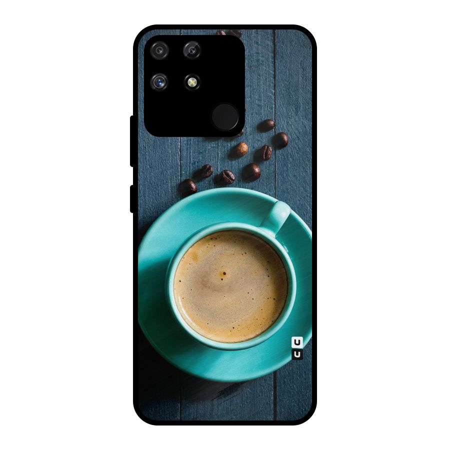 Coffee Beans and Cup Metal Back Case for Realme Narzo 50A
