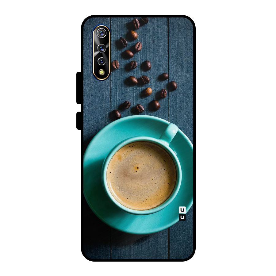 Coffee Beans and Cup Metal Back Case for Vivo S1