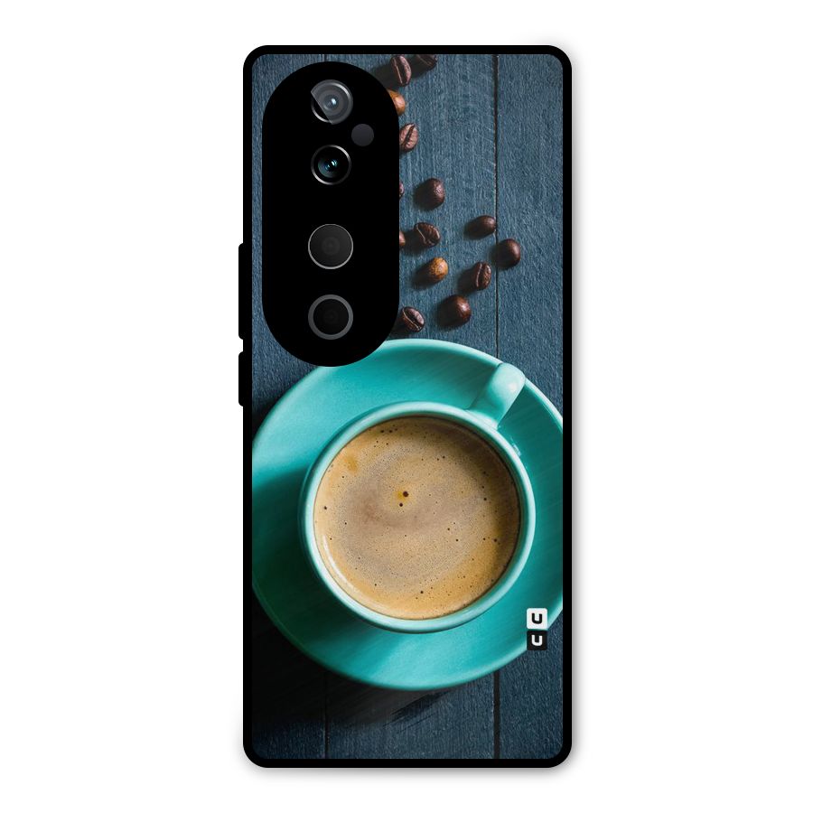 Coffee Beans and Cup Metal Back Case for Vivo T3 Ultra