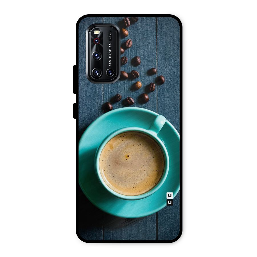 Coffee Beans and Cup Metal Back Case for Vivo V19