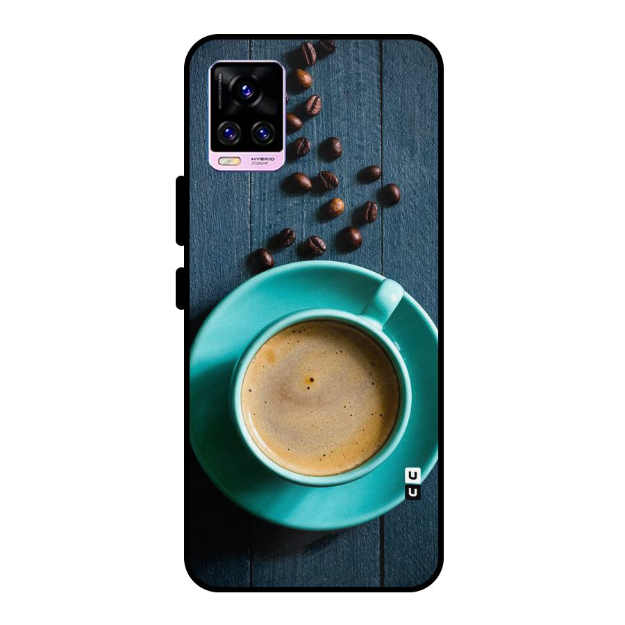 Coffee Beans and Cup Metal Back Case for Vivo V20 Pro