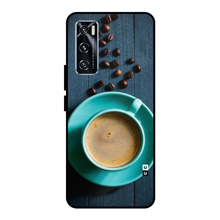 Coffee Beans and Cup Metal Back Case for Vivo V20 SE