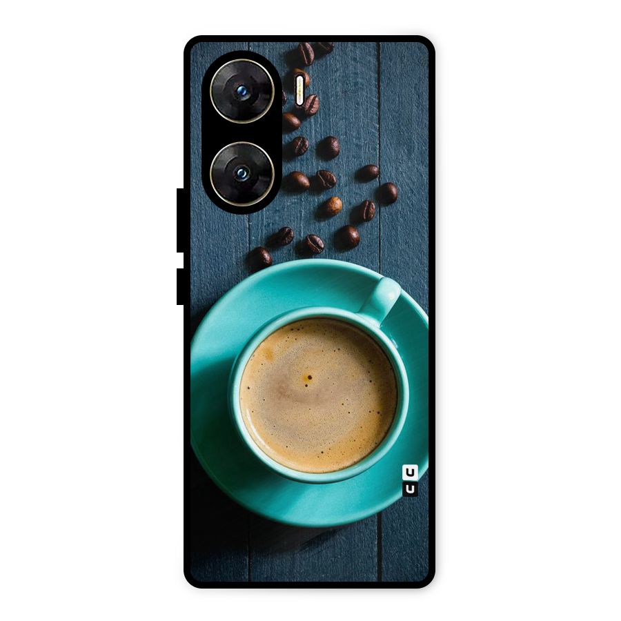 Coffee Beans and Cup Metal Back Case for Vivo V29e