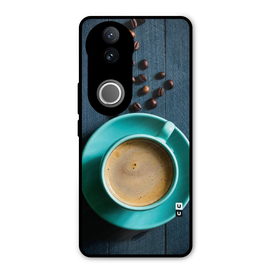 Coffee Beans and Cup Metal Back Case for Vivo V50