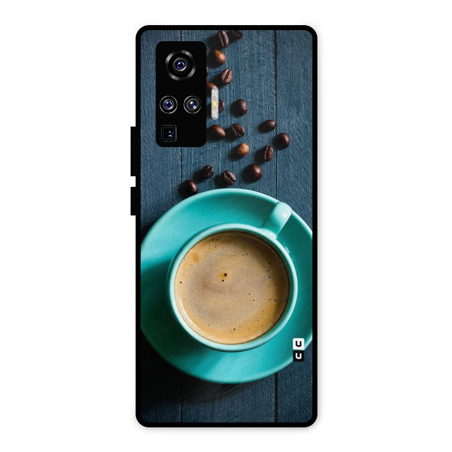 Coffee Beans and Cup Metal Back Case for Vivo X50 Pro