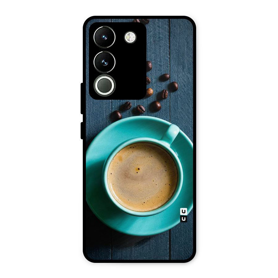 Coffee Beans and Cup Metal Back Case for Vivo Y200
