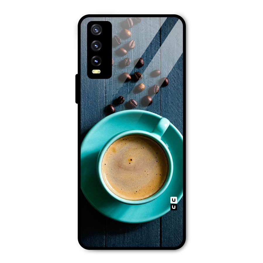 Coffee Beans and Cup Metal Back Case for Vivo Y20g