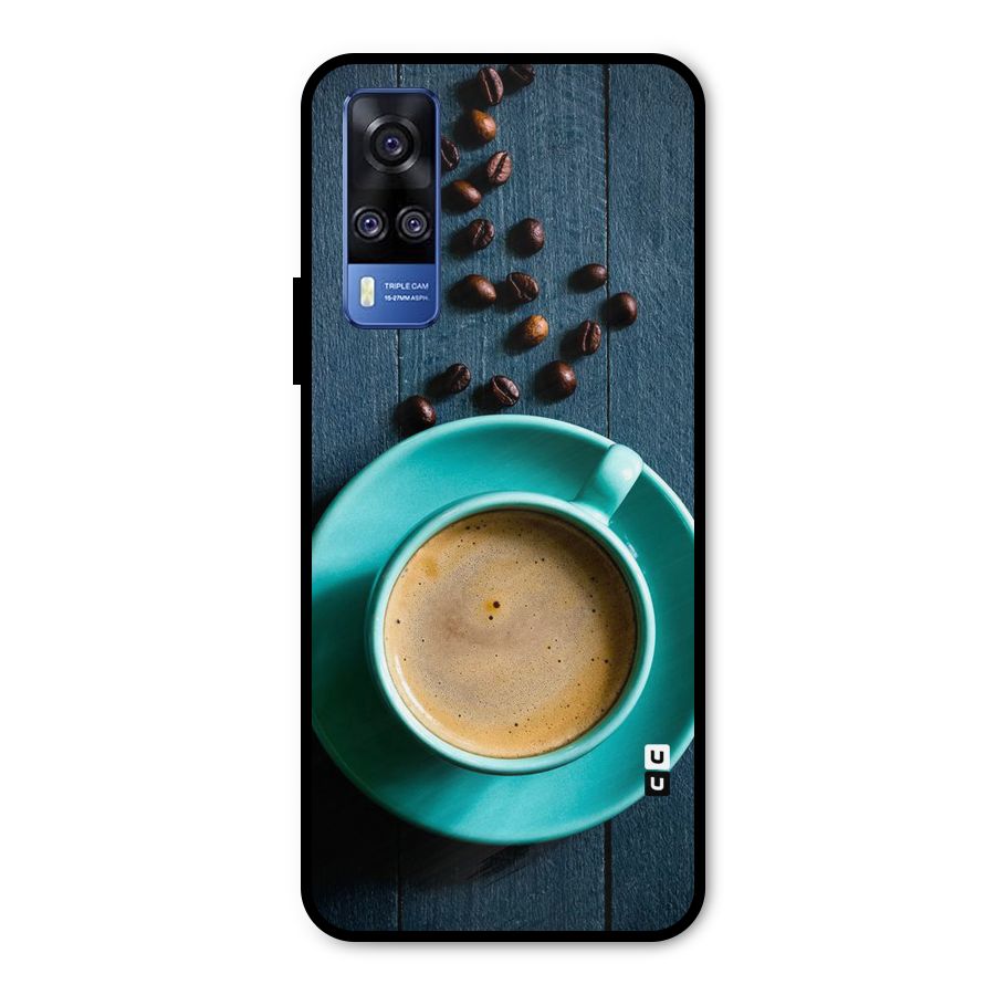 Coffee Beans and Cup Metal Back Case for Vivo Y51A