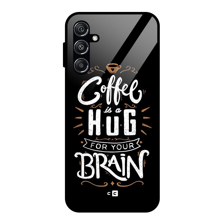 Coffee Brain Glass Back Case for Galaxy M34 5G