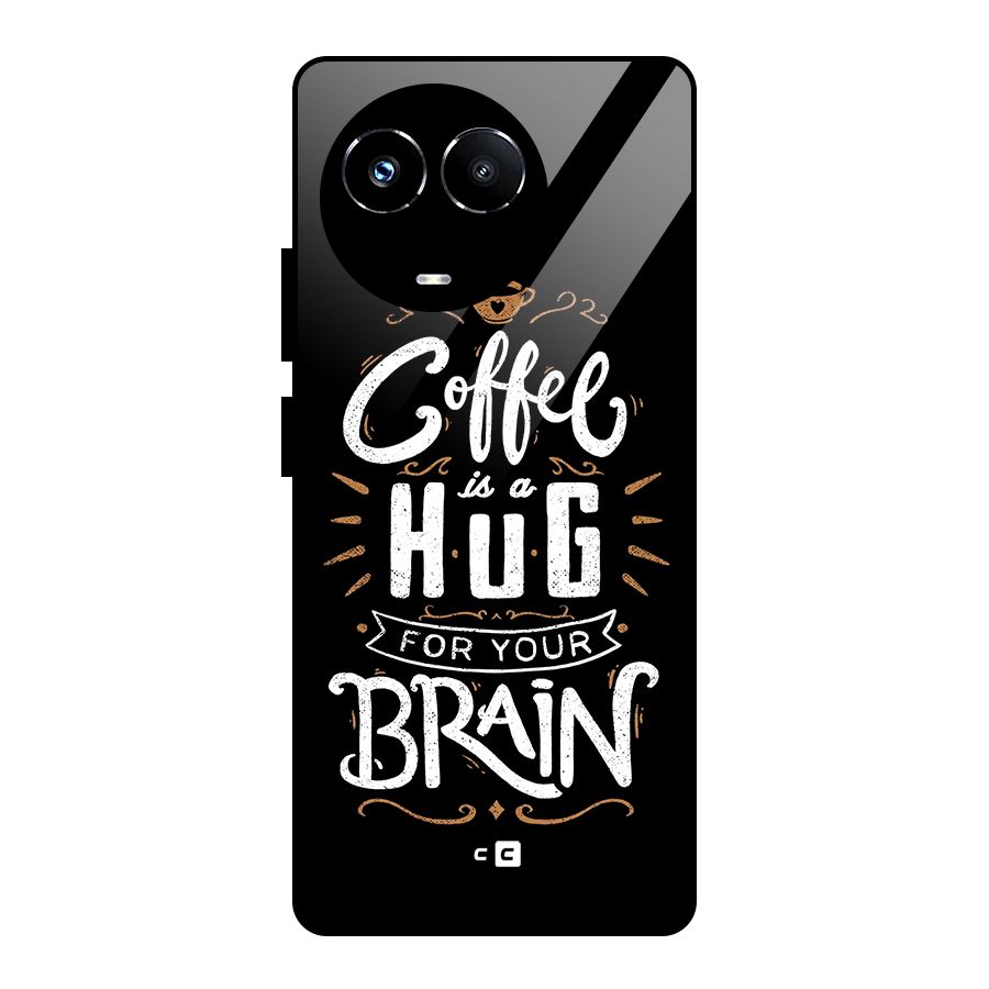 Coffee Brain Glass Back Case for Realme Narzo 60X