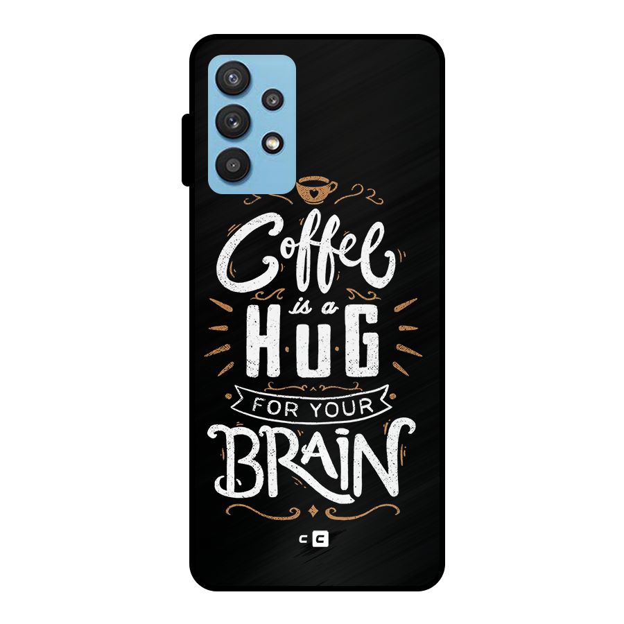 Coffee Brain Metal Back Case for Galaxy M32 5G