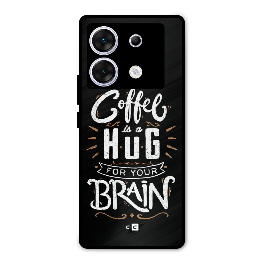 Coffee Brain Metal Back Case for Infinix Zero 30 5G