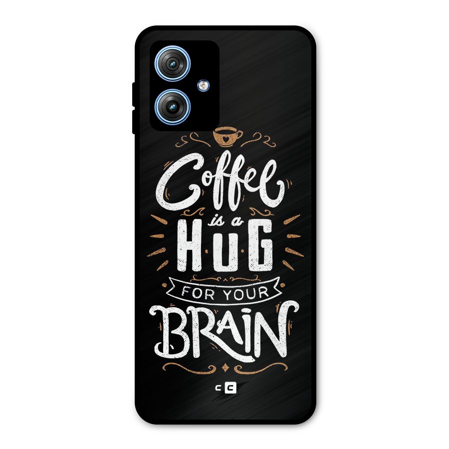 Coffee Brain Metal Back Case for Moto G54