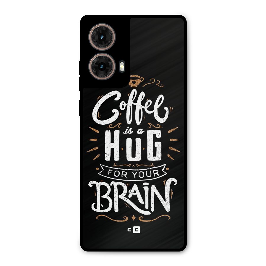 Coffee Brain Metal Back Case for Moto G85