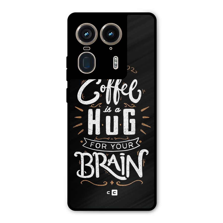 Coffee Brain Metal Back Case for Motorola Edge 50 Ultra