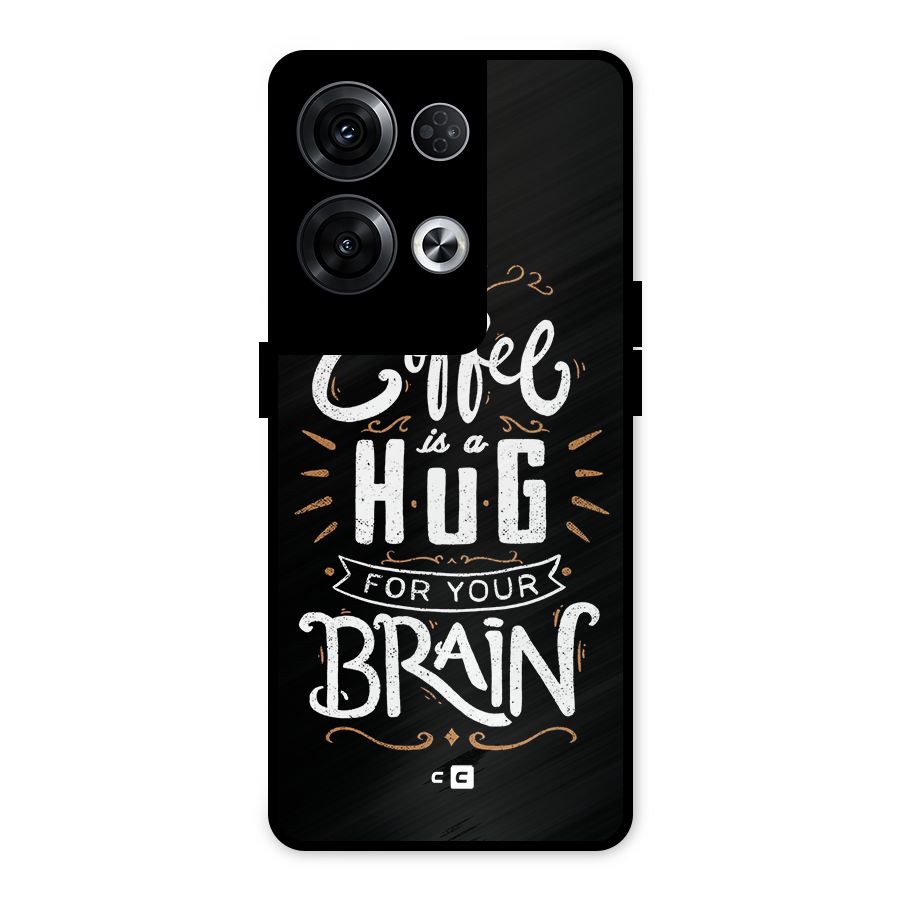 Coffee Brain Metal Back Case for Oppo Reno8 Pro 5G