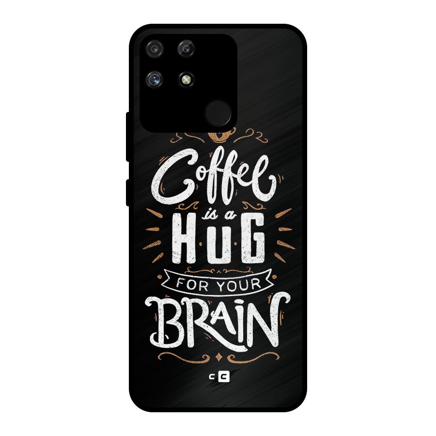 Coffee Brain Metal Back Case for Realme Narzo 50A