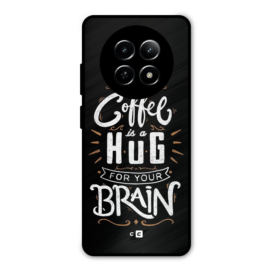 Coffee Brain Metal Back Case for Realme Narzo 70x 5G