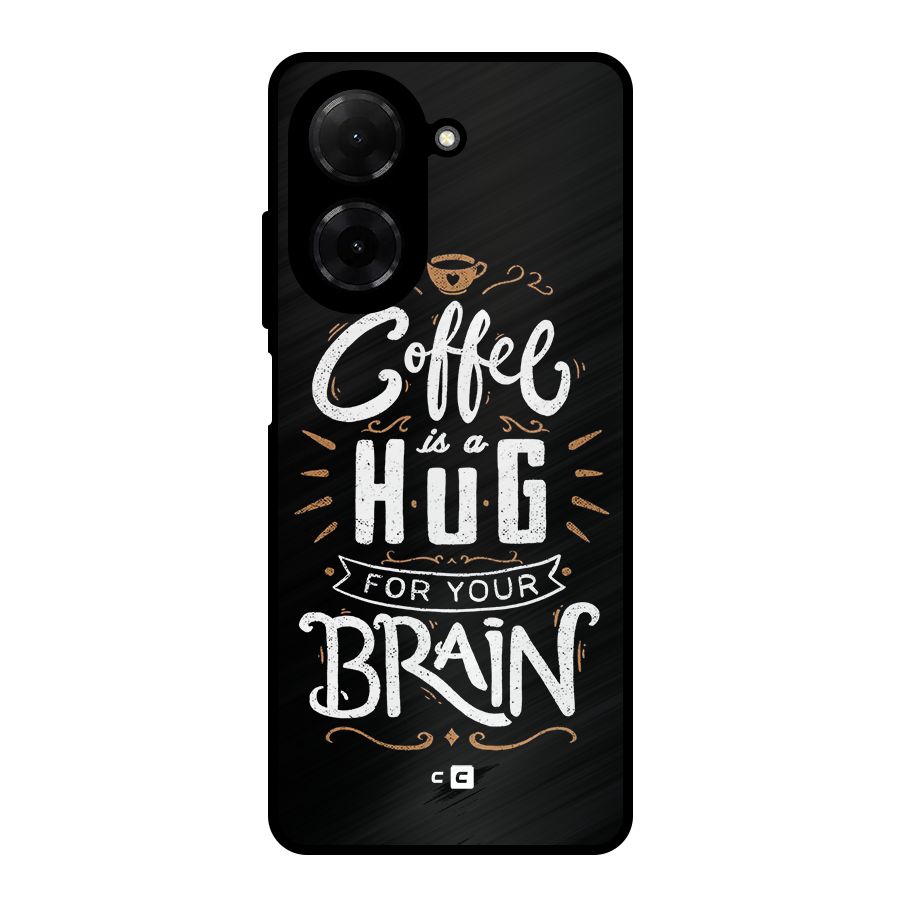 Coffee Brain Metal Back Case for Redmi A5 4G