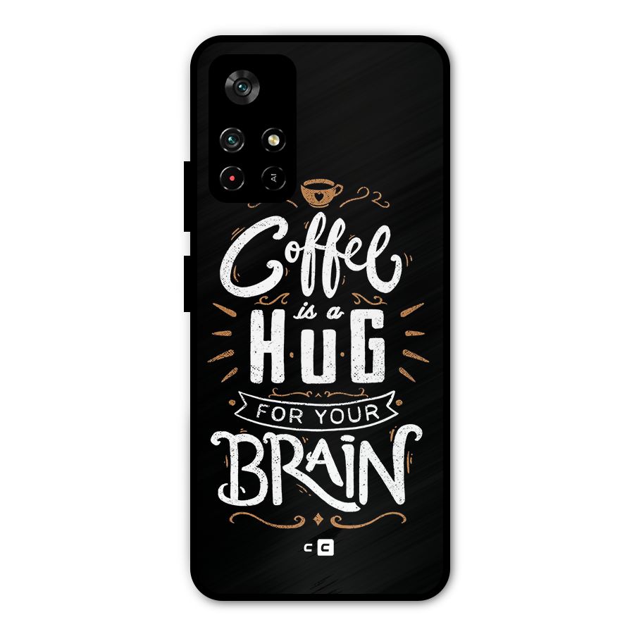 Coffee Brain Metal Back Case for Redmi Note 11T 5G