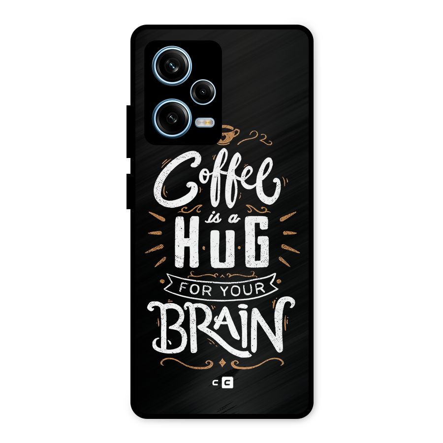Coffee Brain Metal Back Case for Redmi Note 12 Pro