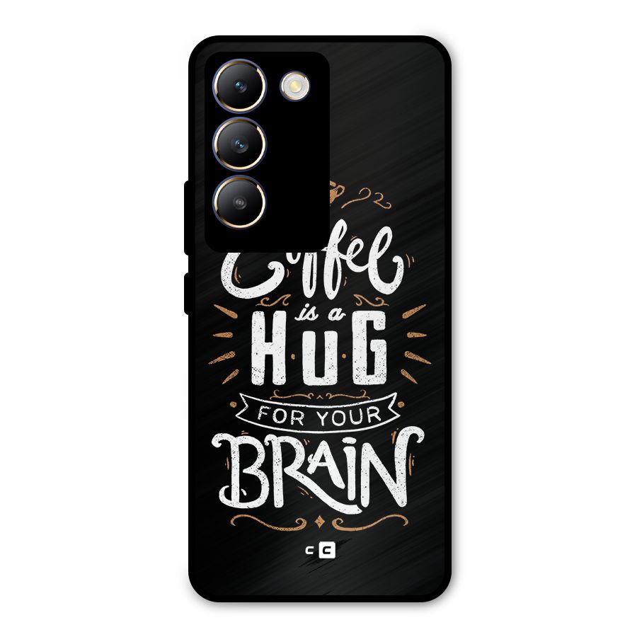 Coffee Brain Metal Back Case for Vivo T3 5G