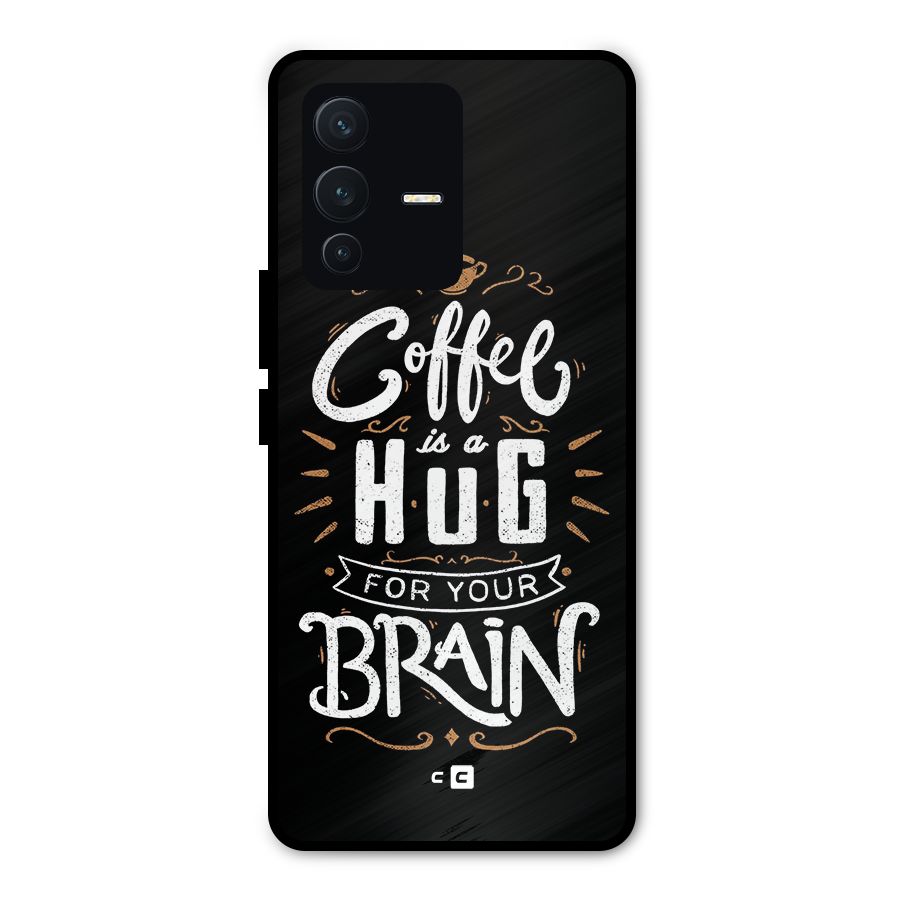Coffee Brain Metal Back Case for Vivo V23 Pro