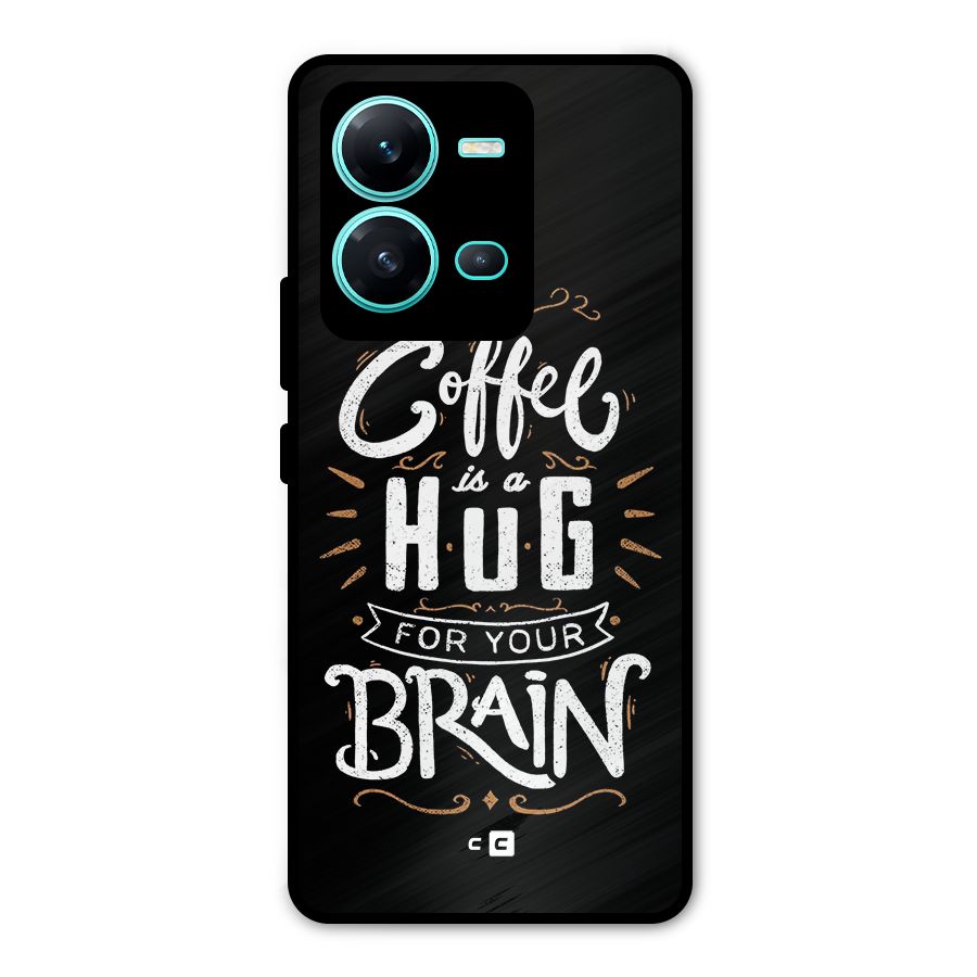 Coffee Brain Metal Back Case for Vivo V25