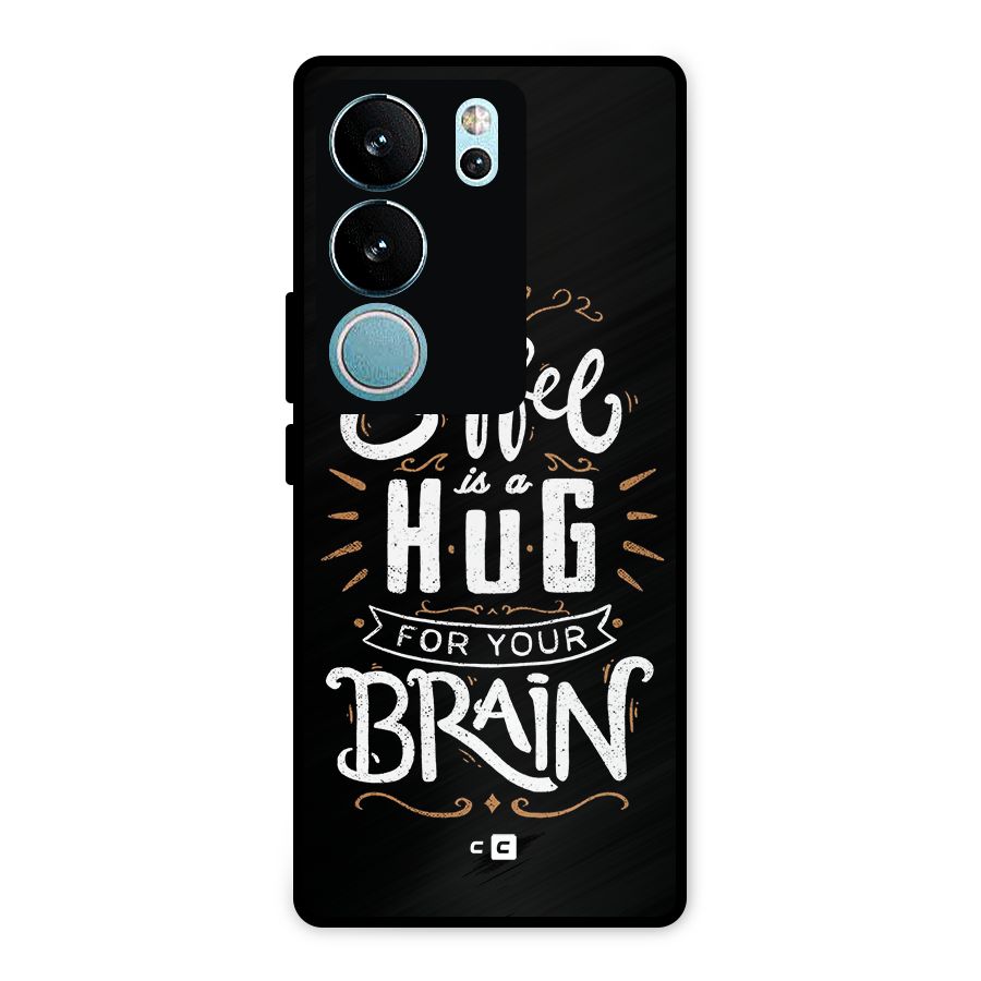 Coffee Brain Metal Back Case for Vivo V29 Pro