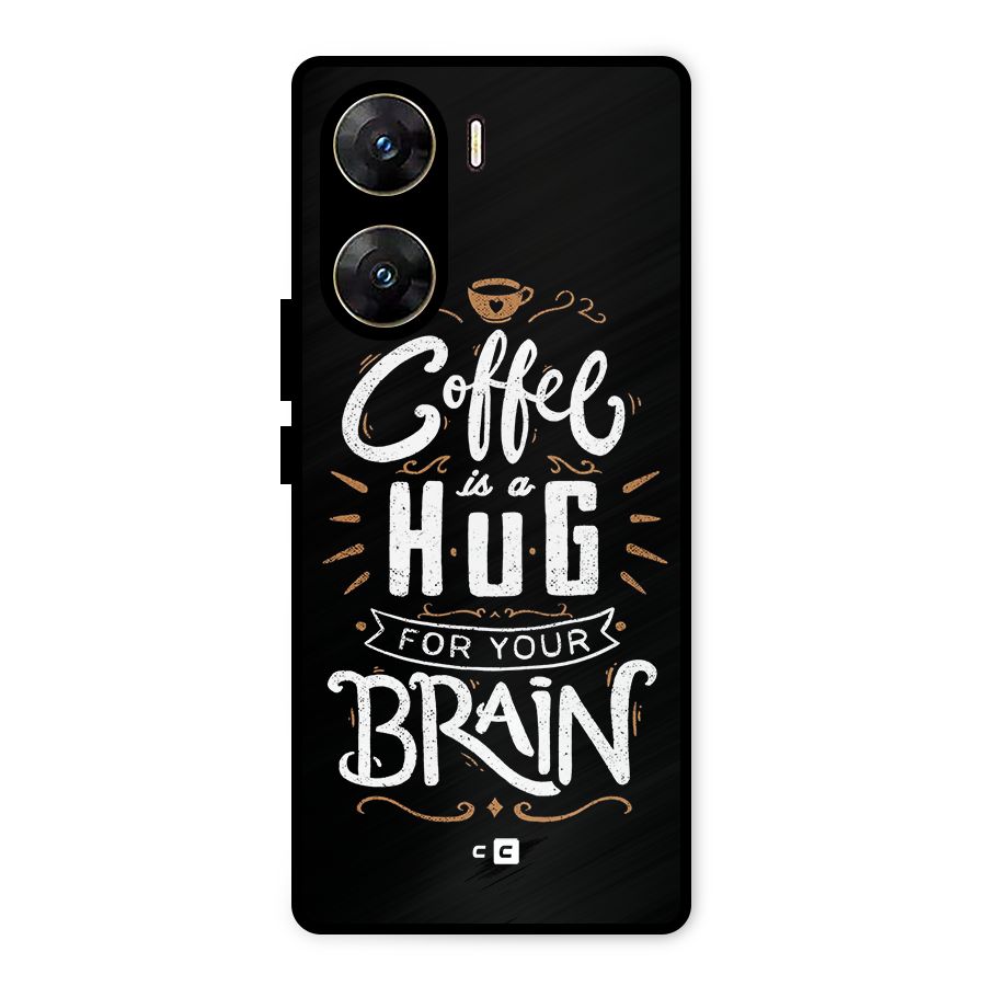 Coffee Brain Metal Back Case for Vivo V29e