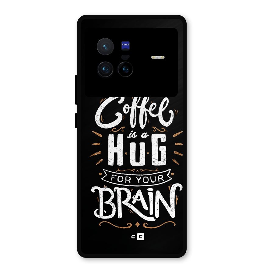 Coffee Brain Metal Back Case for Vivo X80