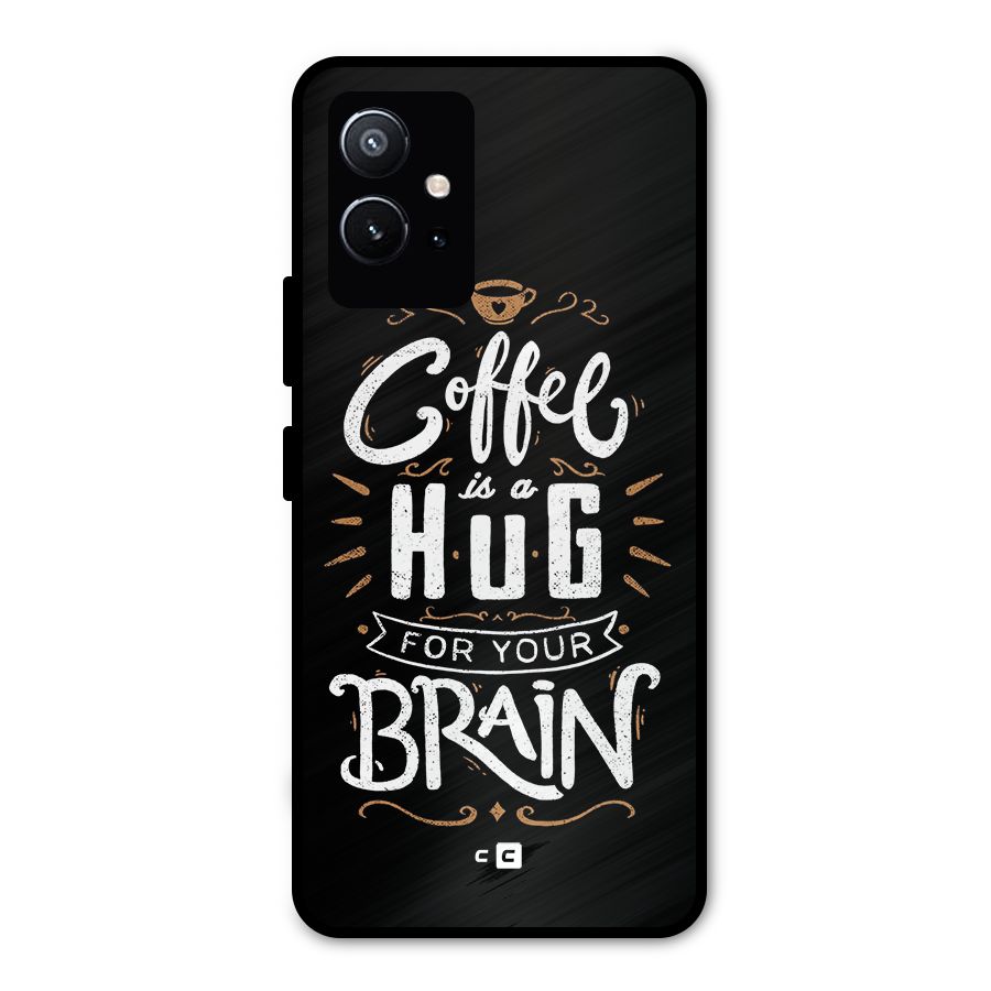 Coffee Brain Metal Back Case for Vivo Y75 5G