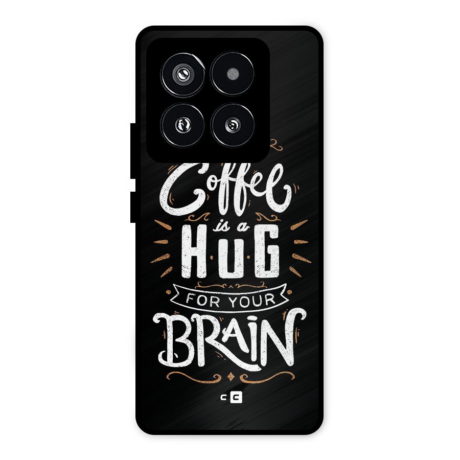 Coffee Brain Metal Back Case for Xiaomi 14 Pro