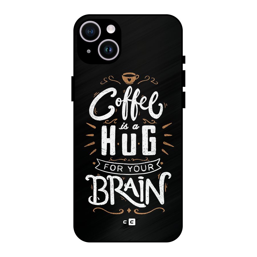 Coffee Brain Metal Back Case for iPhone 14 Plus