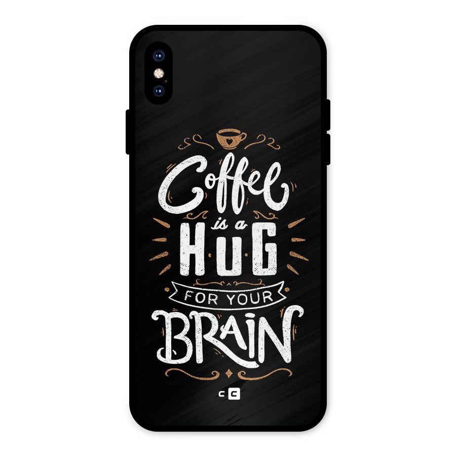 Coffee Brain Metal Back Case for iPhone XS Max