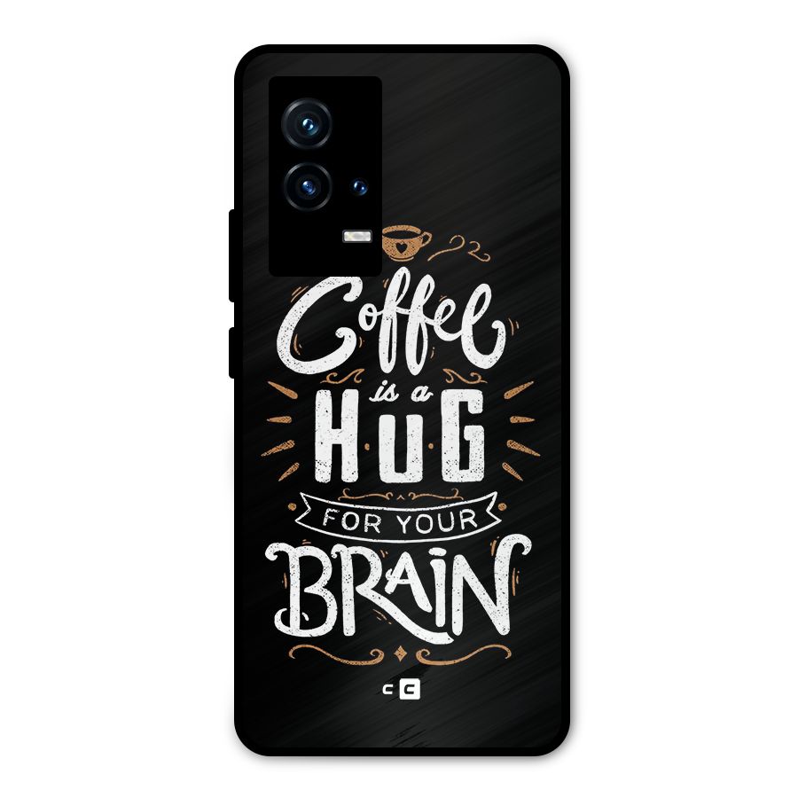 Coffee Brain Metal Back Case for iQOO 9 5G