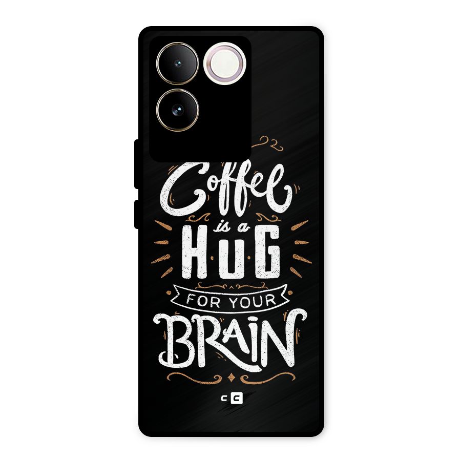 Coffee Brain Metal Back Case for iQOO Z7 Pro