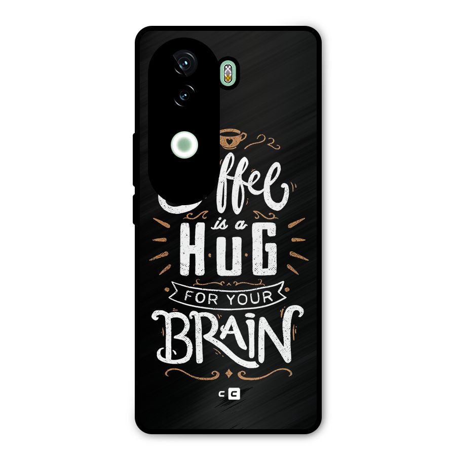 Coffee Brain Metal Back Case for iQOO Z9s