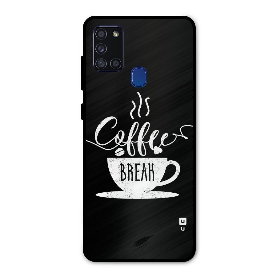 Coffee Break Metal Back Case for Galaxy A21s