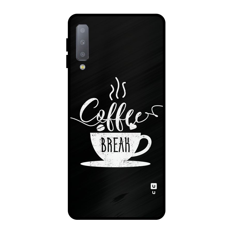 Coffee Break Metal Back Case for Galaxy A7 (2018)