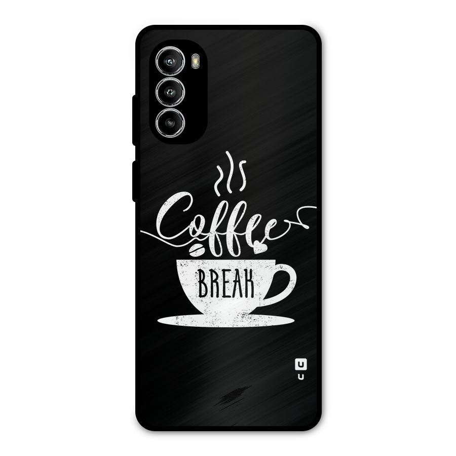 Coffee Break Metal Back Case for Moto G52