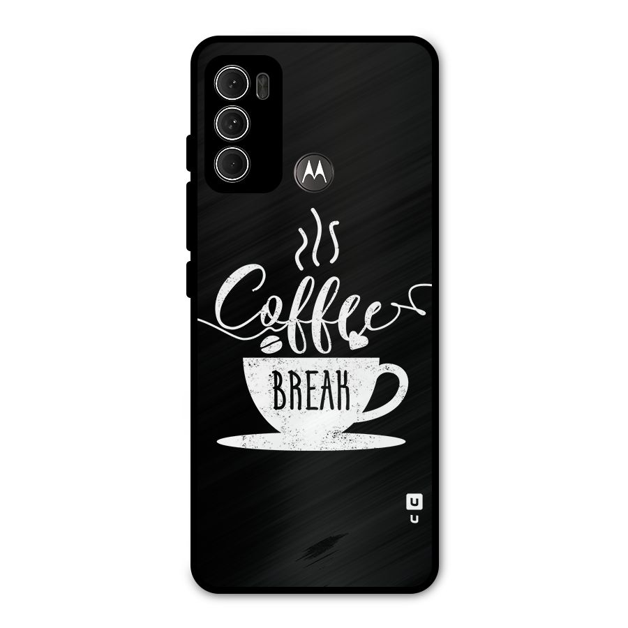 Coffee Break Metal Back Case for Moto G60